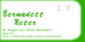 bernadett meter business card